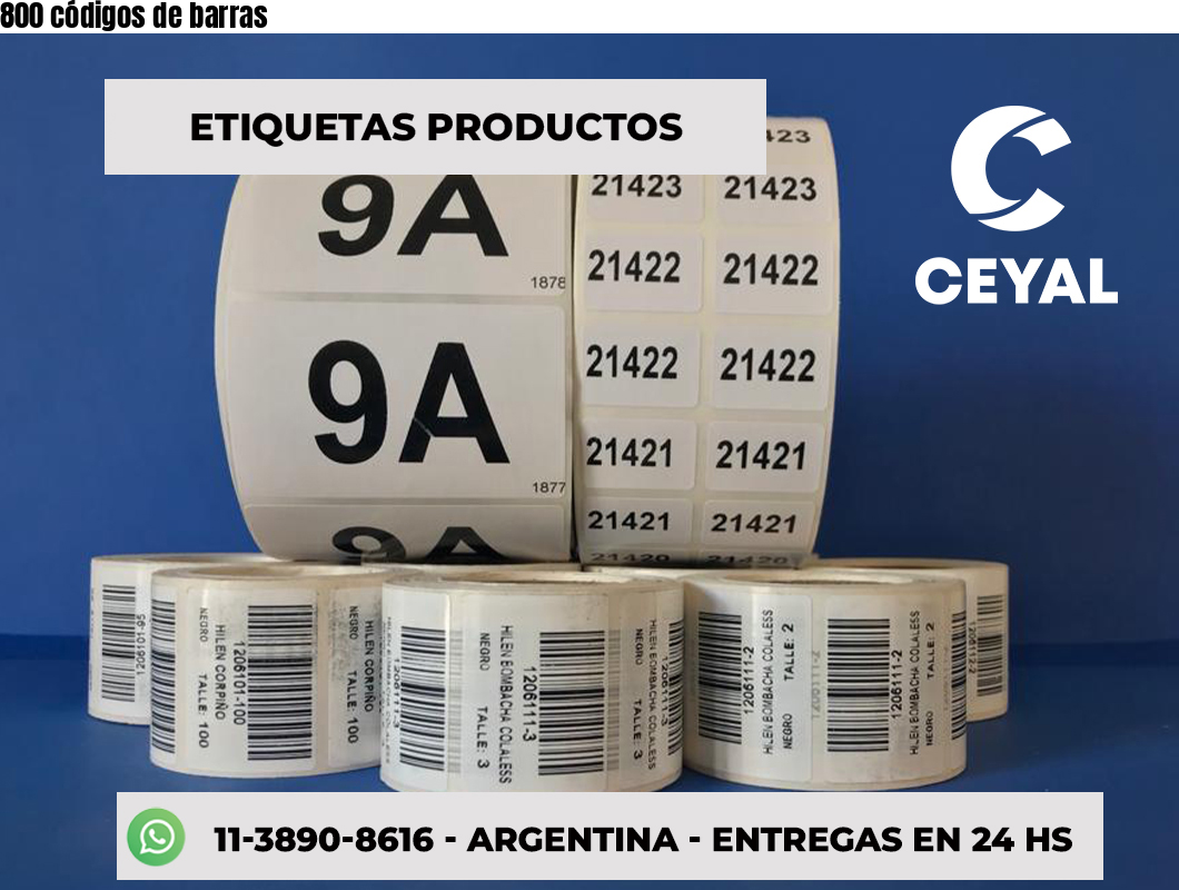 800 códigos de barras