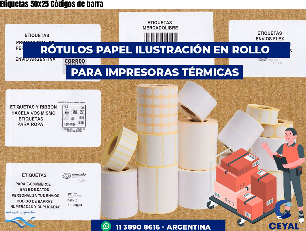 Etiquetas 50x25 Códigos de barra