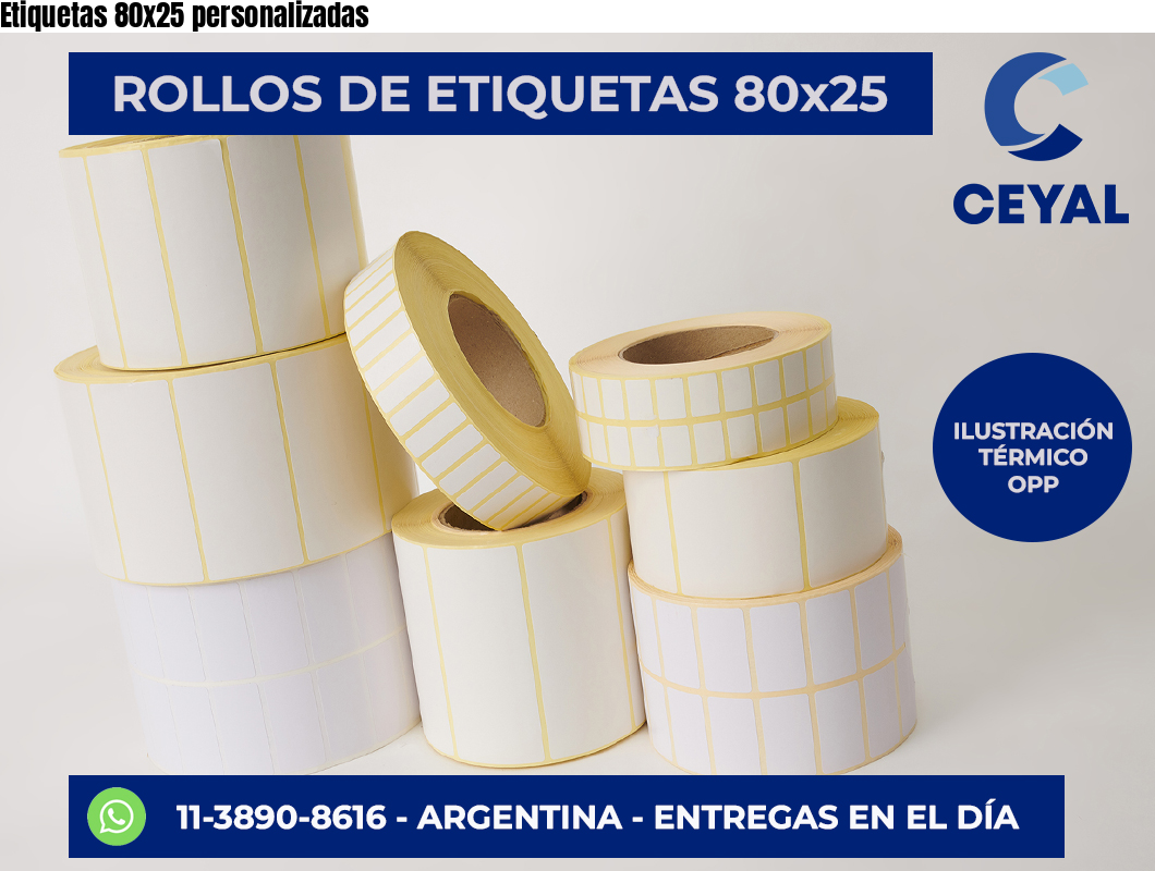 Etiquetas 80×25 personalizadas