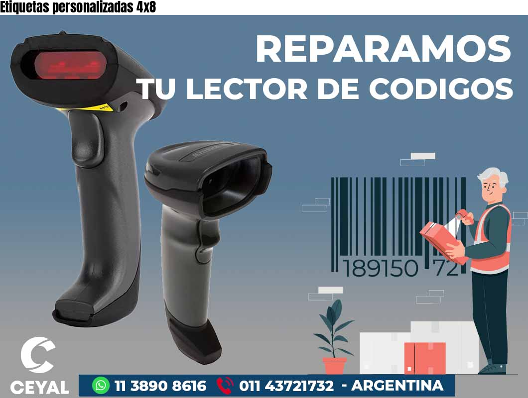 Etiquetas personalizadas 4x8
