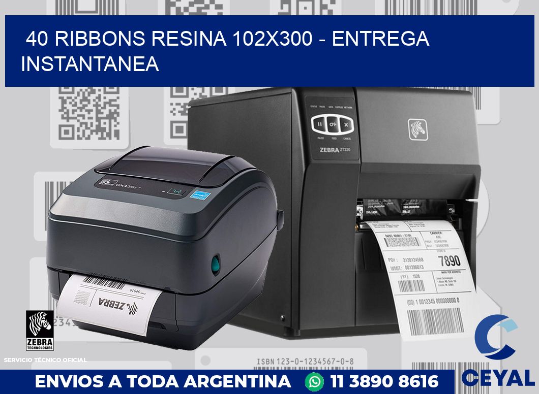 40 Ribbons resina 102x300 - entrega instantanea