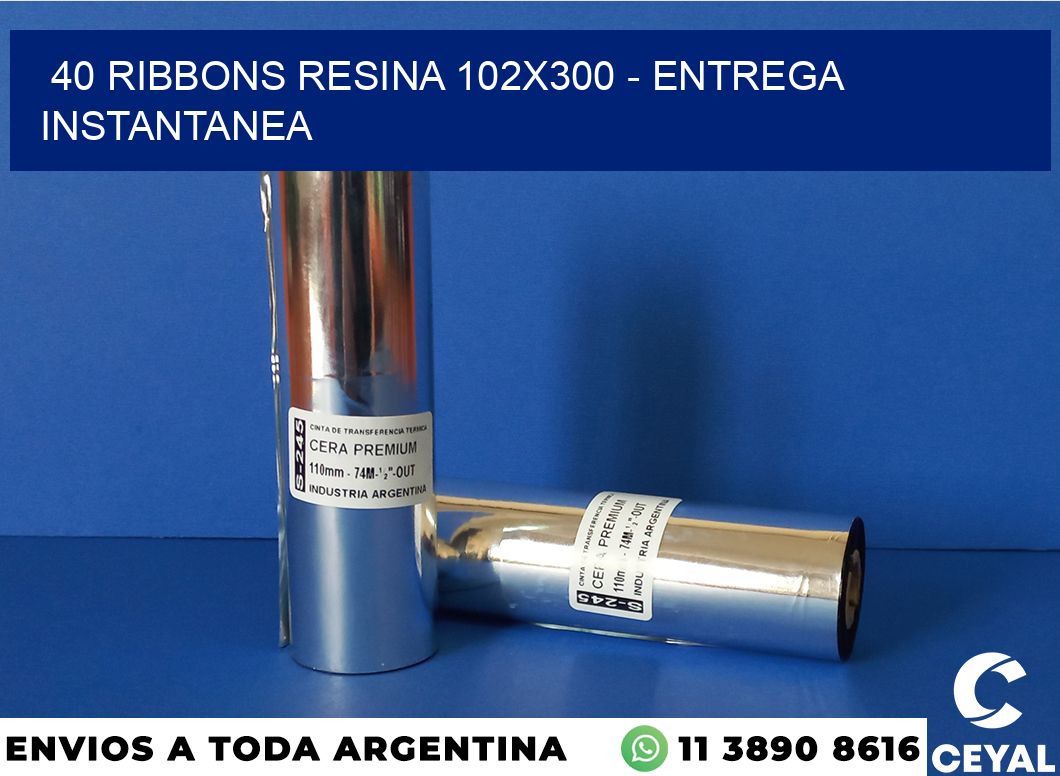 40 Ribbons resina 102×300 – entrega instantanea