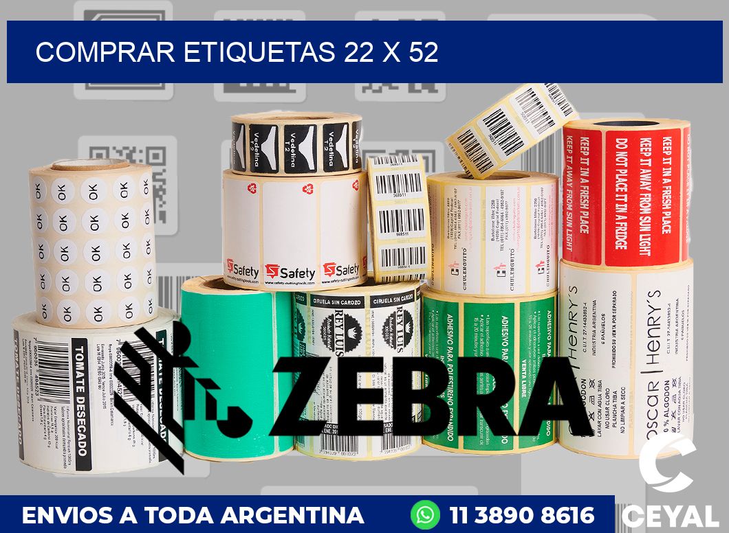 Comprar etiquetas 22 x 52