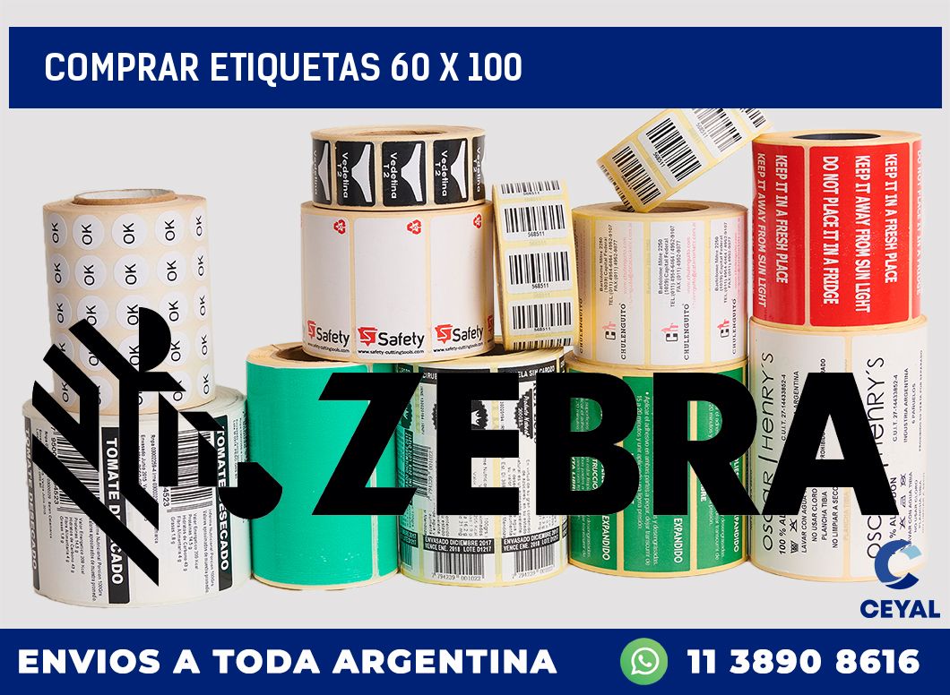 Comprar etiquetas 60 x 100