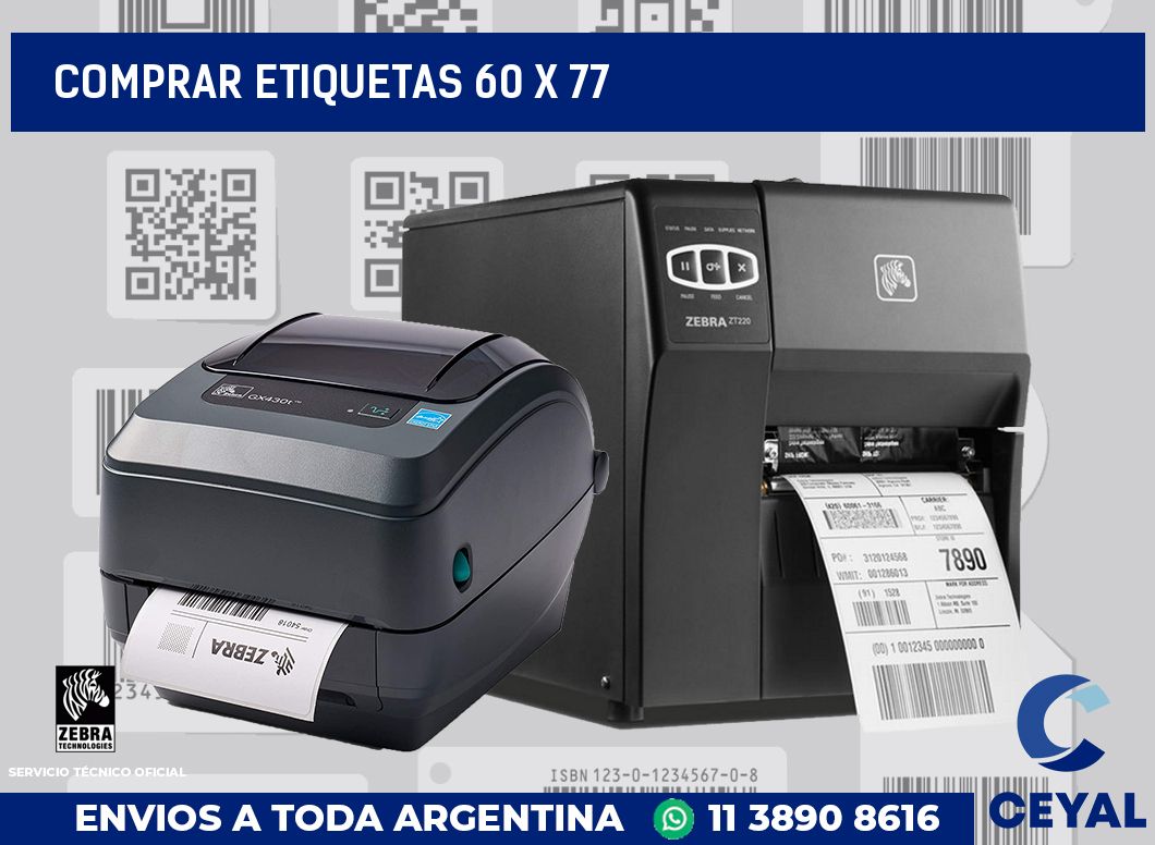 Comprar etiquetas 60 x 77