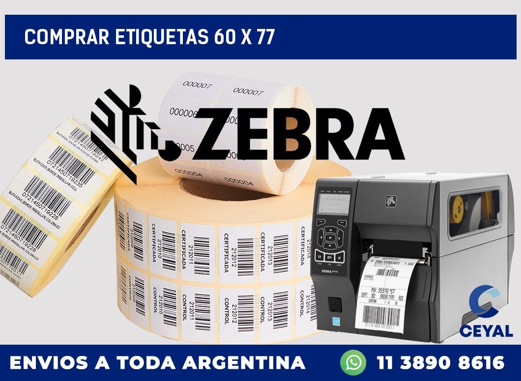 Comprar etiquetas 60 x 77