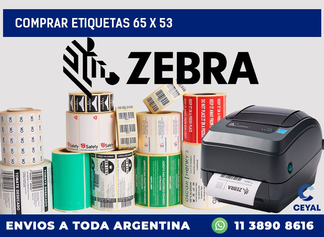 Comprar etiquetas 65 x 53