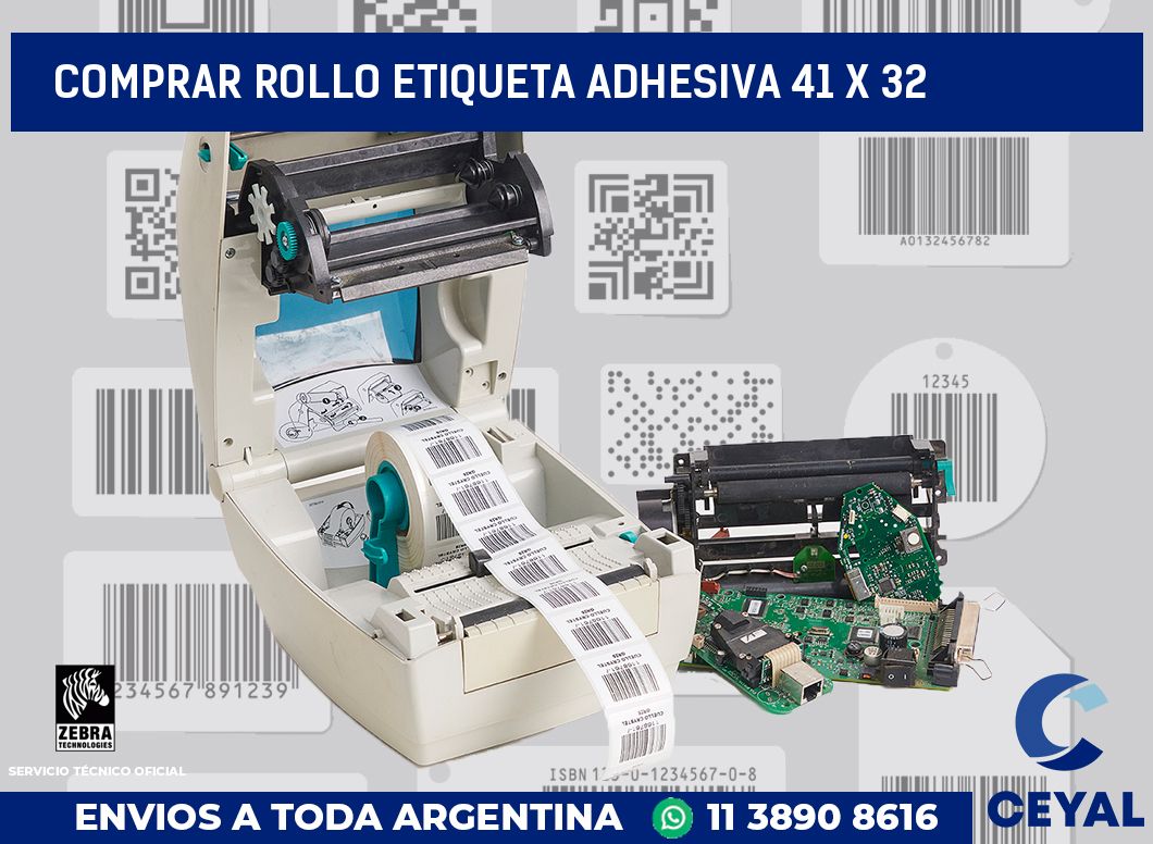 Comprar rollo etiqueta adhesiva 41 x 32