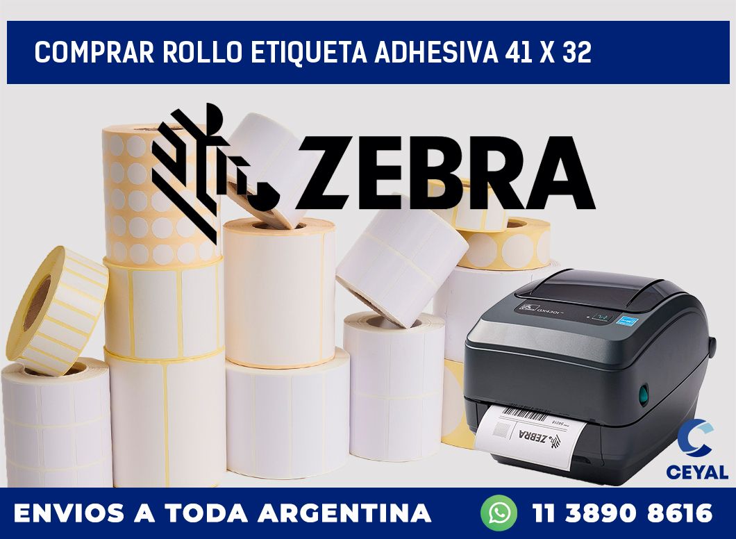 Comprar rollo etiqueta adhesiva 41 x 32