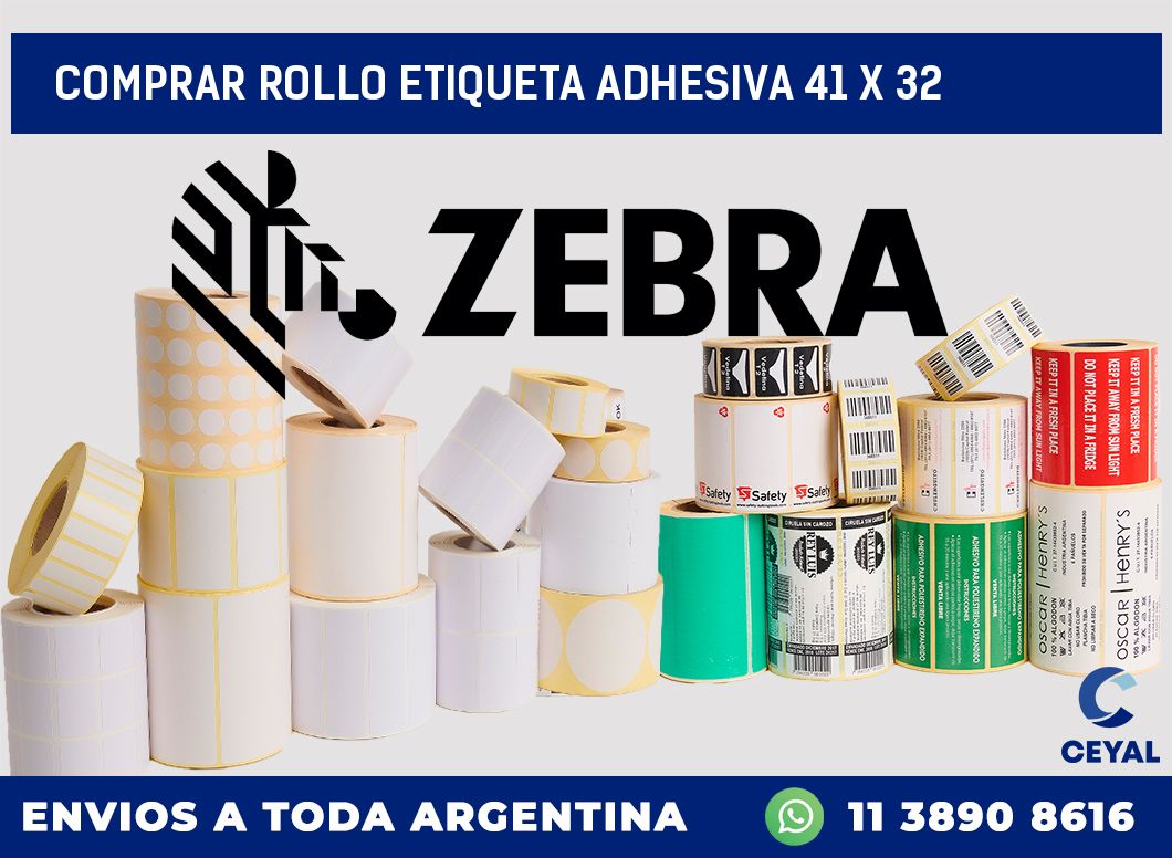 Comprar rollo etiqueta adhesiva 41 x 32