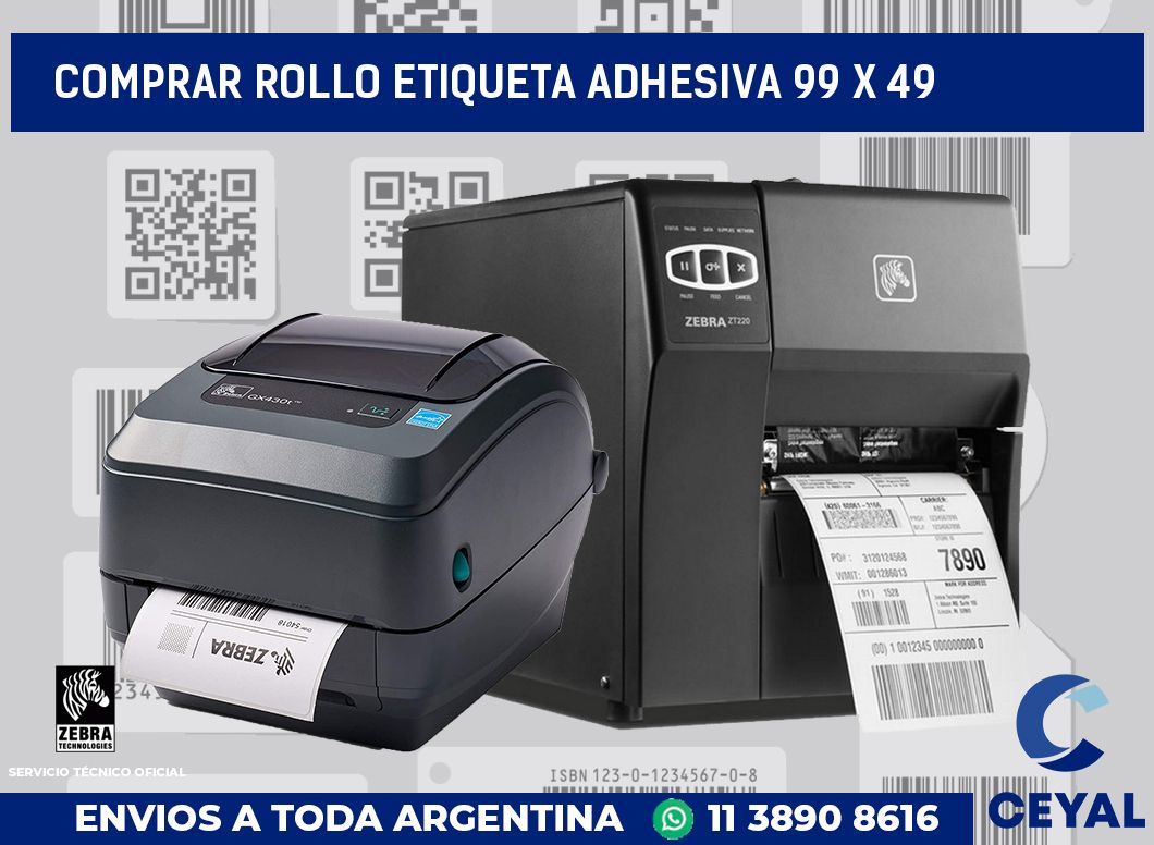 Comprar rollo etiqueta adhesiva 99 x 49