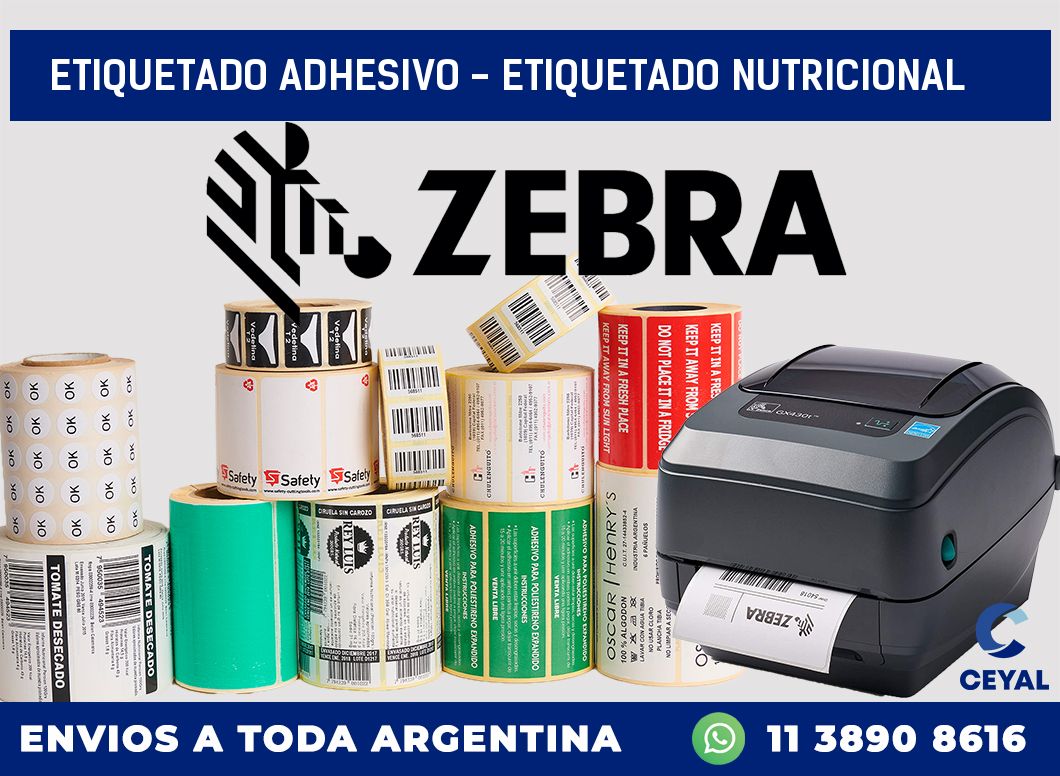 Etiquetado adhesivo - Etiquetado Nutricional