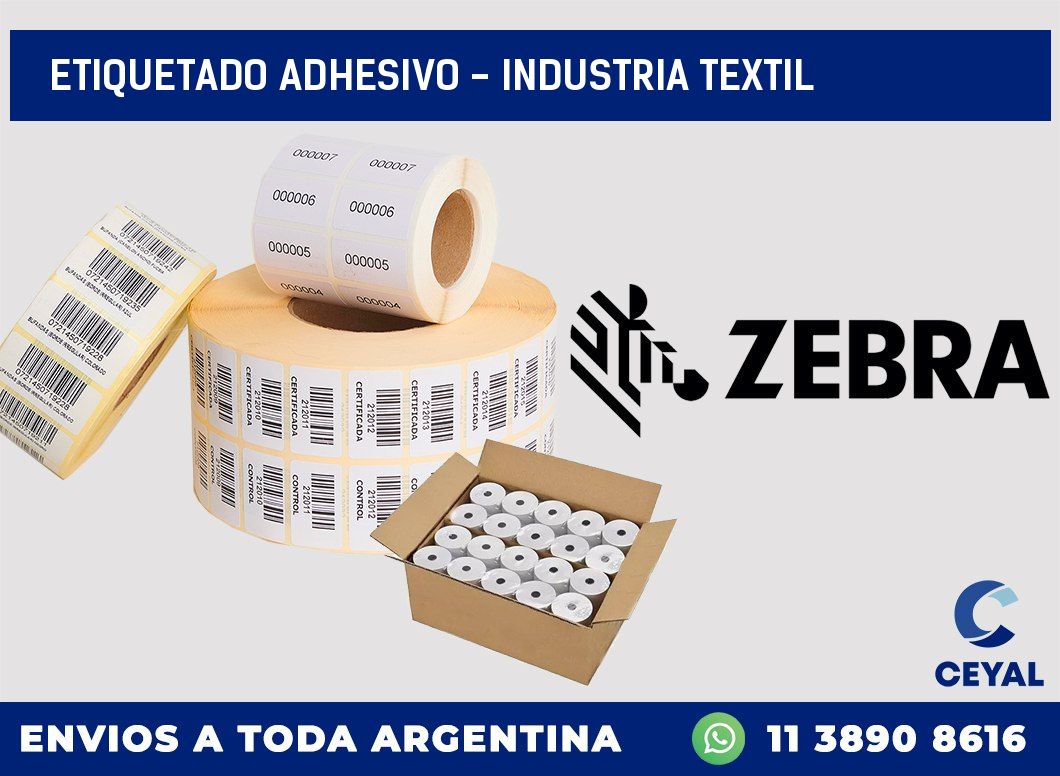 Etiquetado adhesivo – Industria textil