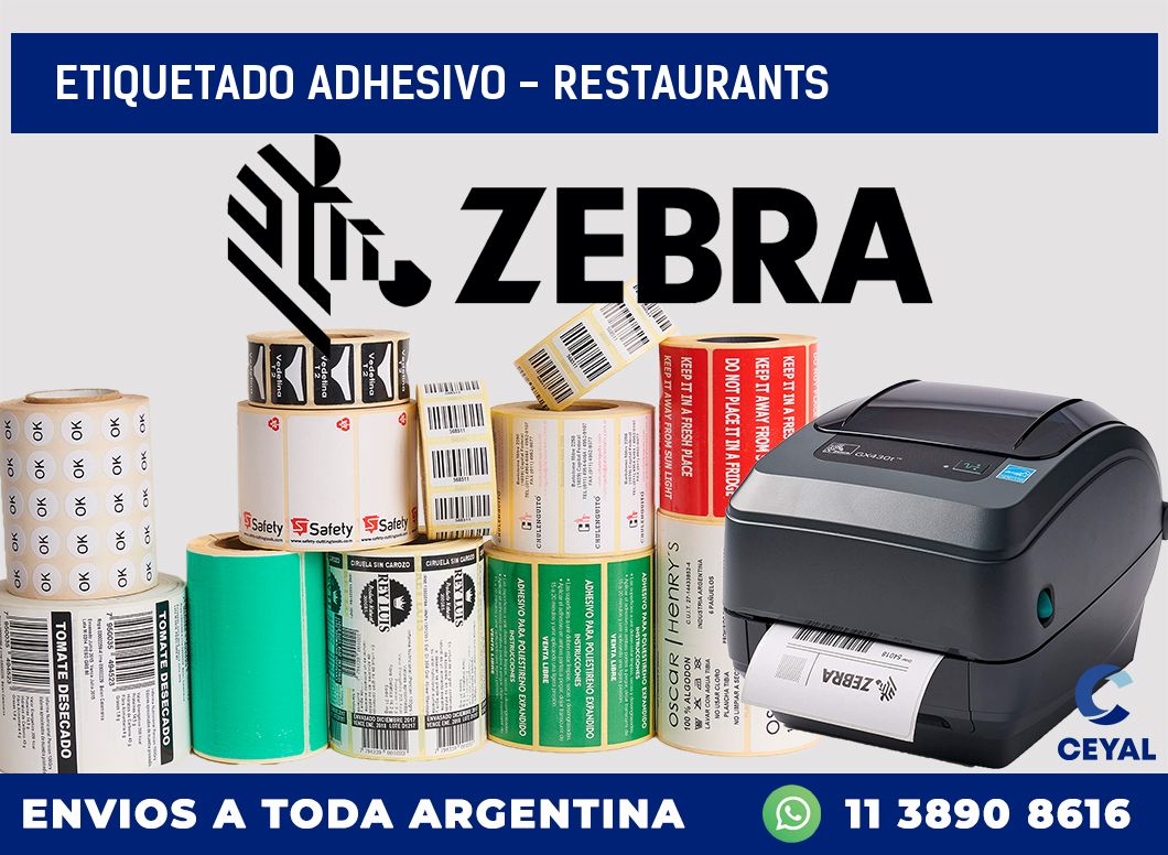 Etiquetado adhesivo - Restaurants