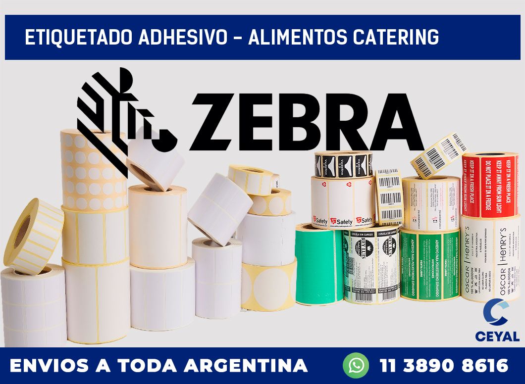 Etiquetado adhesivo - alimentos catering