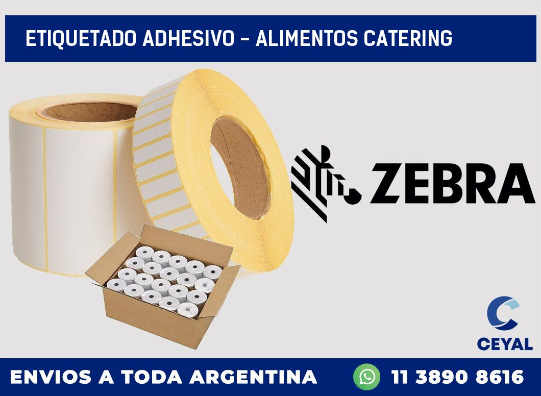 Etiquetado adhesivo – alimentos catering