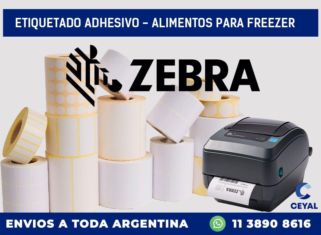 Etiquetado adhesivo - alimentos para freezer