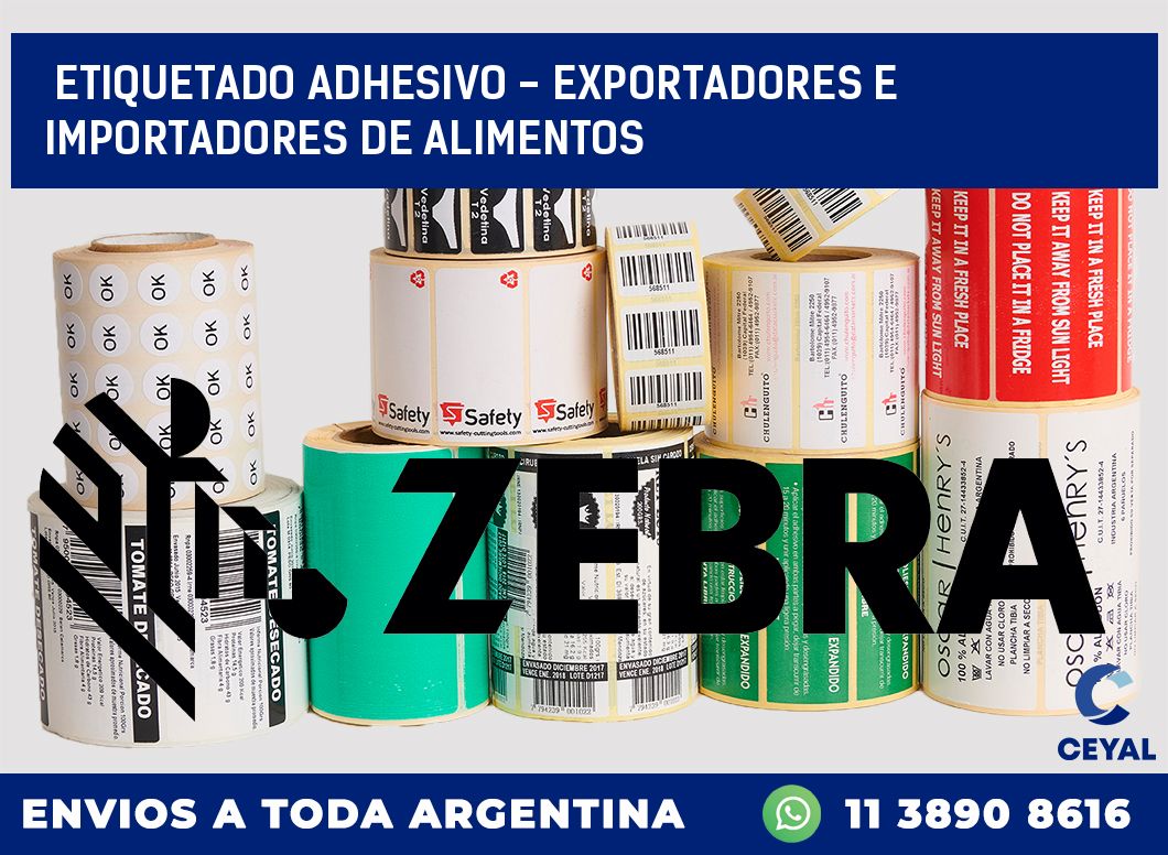 Etiquetado adhesivo - exportadores e importadores de alimentos