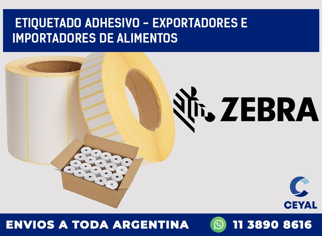 Etiquetado adhesivo – exportadores e importadores de alimentos