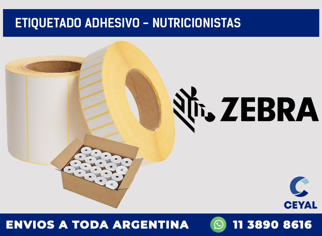 Etiquetado adhesivo - nutricionistas