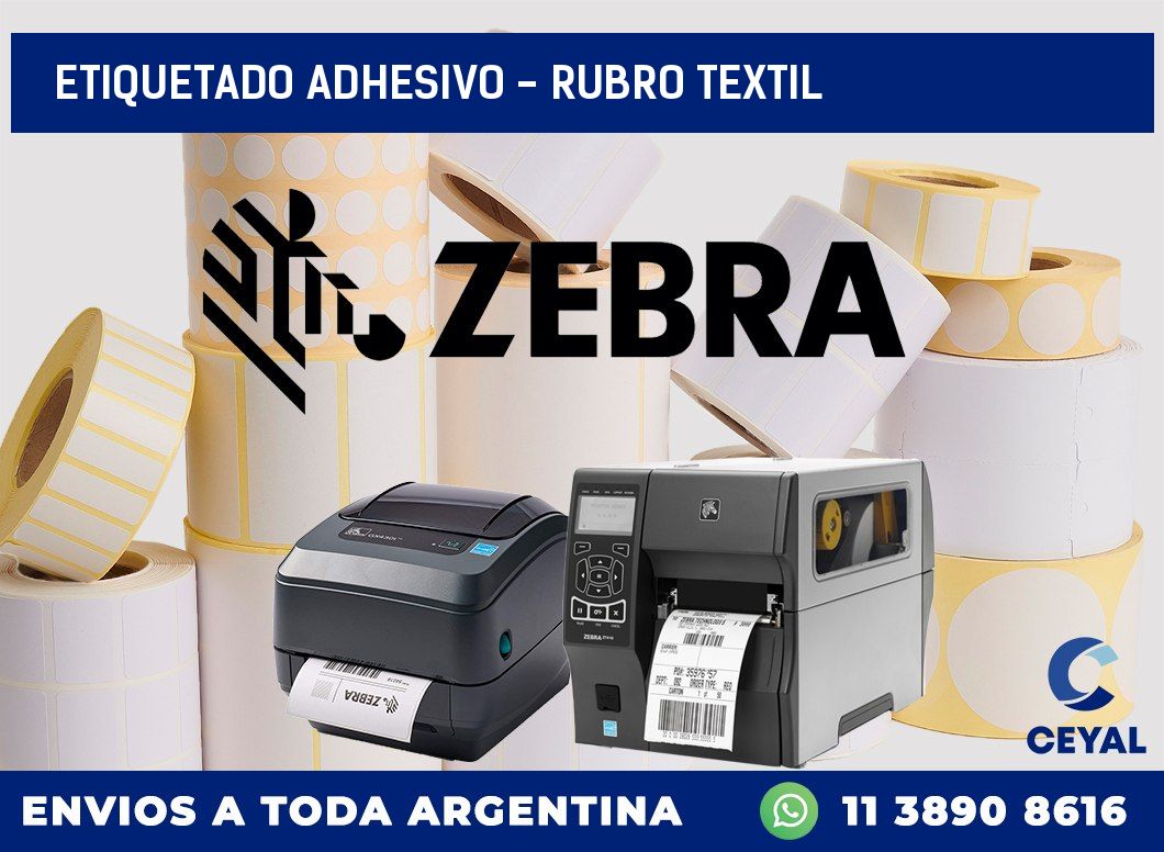 Etiquetado adhesivo – rubro textil