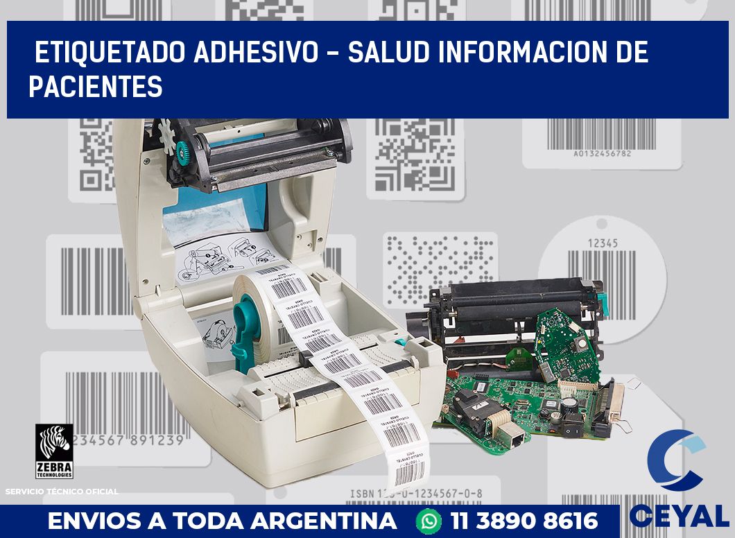 Etiquetado adhesivo - salud informacion de pacientes