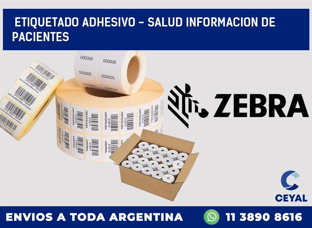 Etiquetado adhesivo – salud informacion de pacientes