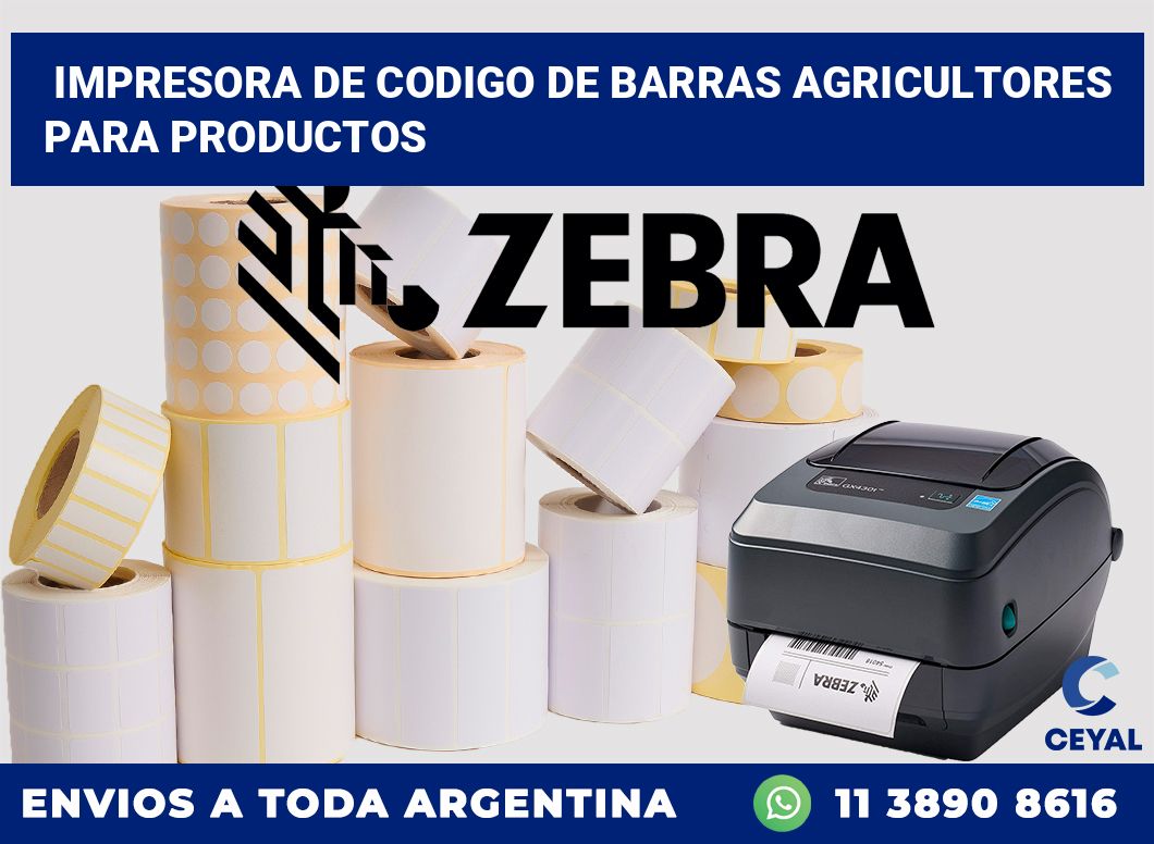 Impresora de codigo de barras Agricultores para productos