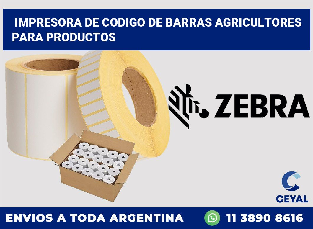 Impresora de codigo de barras Agricultores para productos