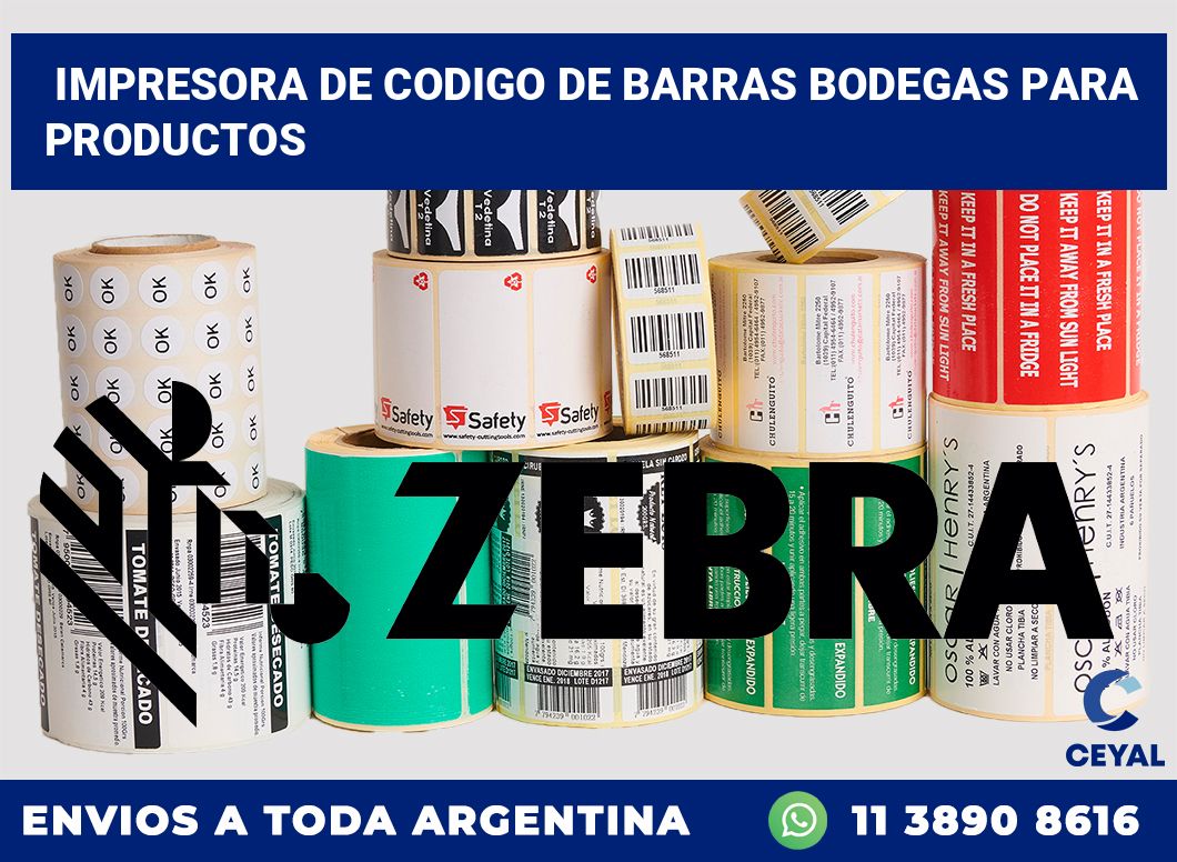 Impresora de codigo de barras Bodegas para productos