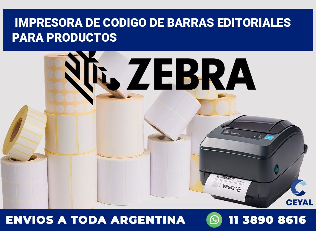 Impresora de codigo de barras Editoriales para productos