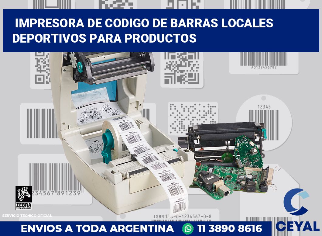 Impresora de codigo de barras Locales deportivos para productos