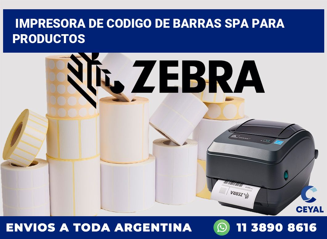 Impresora de codigo de barras SPA para productos