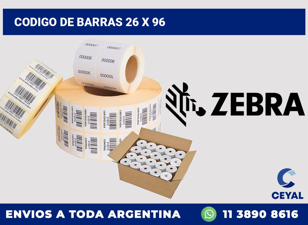 codigo de barras 26 x 96