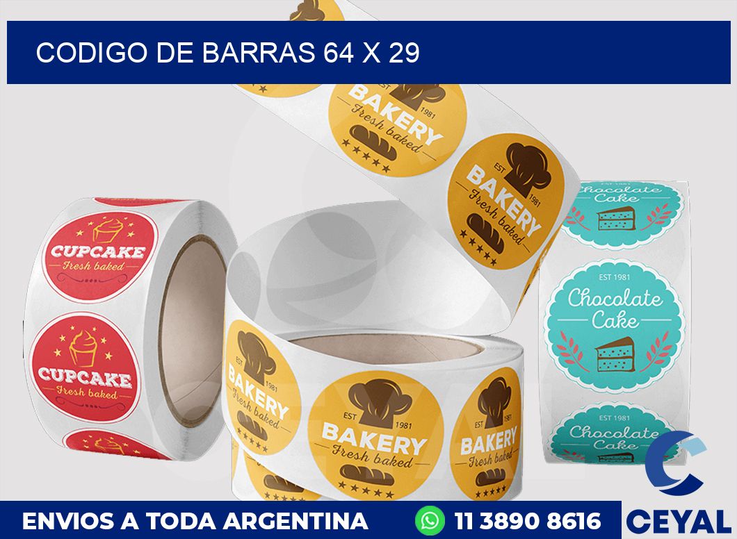 codigo de barras 64 x 29