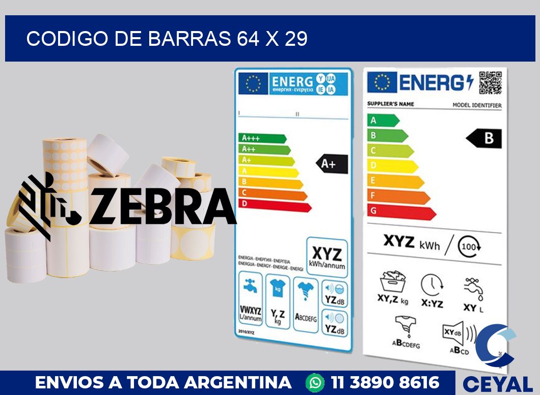 codigo de barras 64 x 29