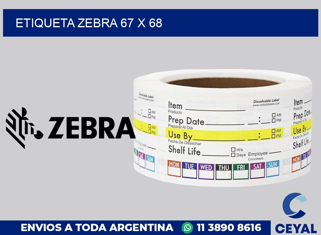 etiqueta zebra 67 x 68