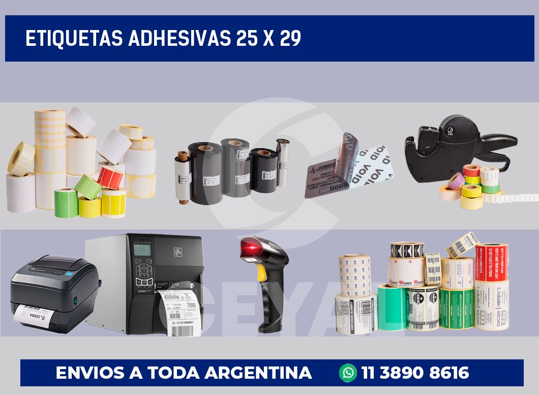 etiquetas adhesivas 25 x 29