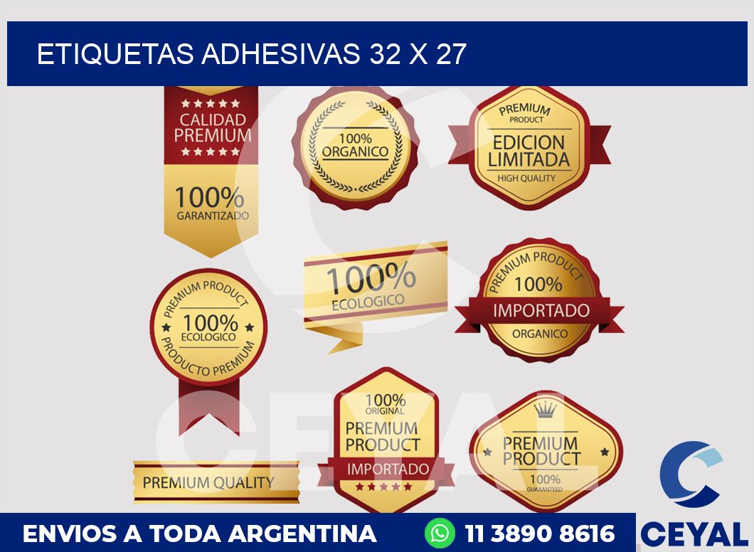 etiquetas adhesivas 32 x 27