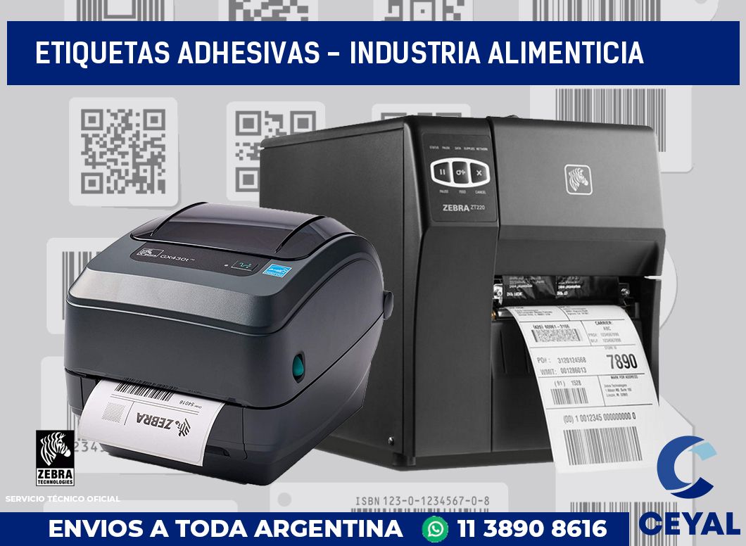 etiquetas adhesivas - Industria alimenticia