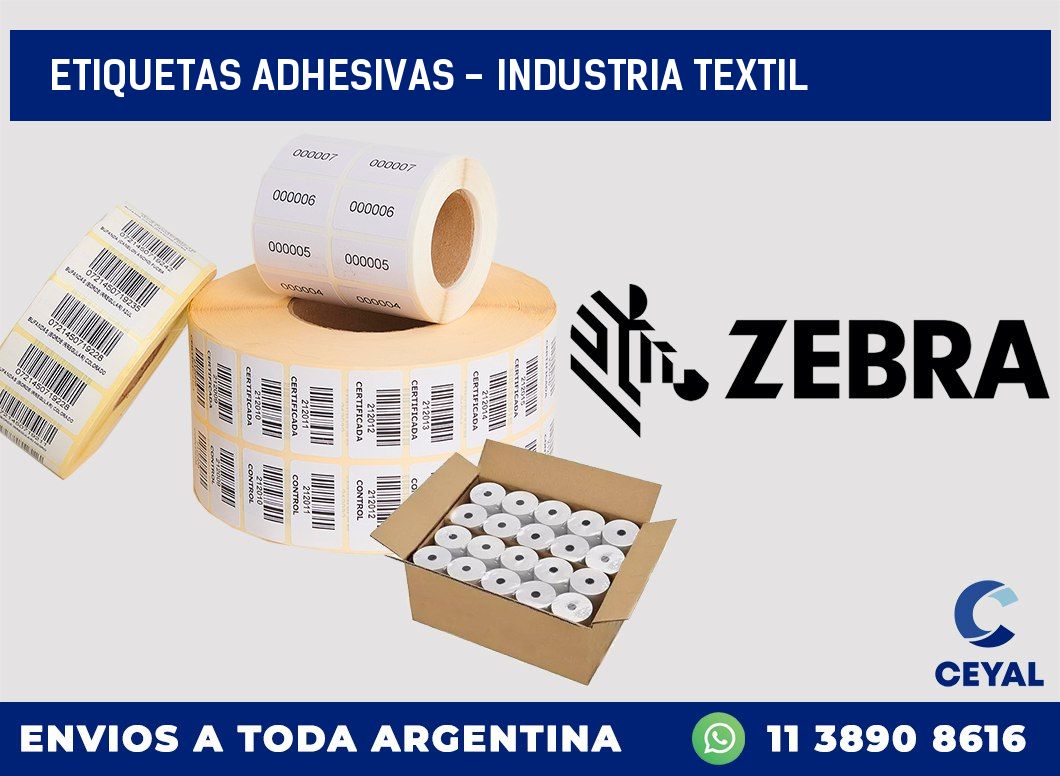 etiquetas adhesivas - Industria textil