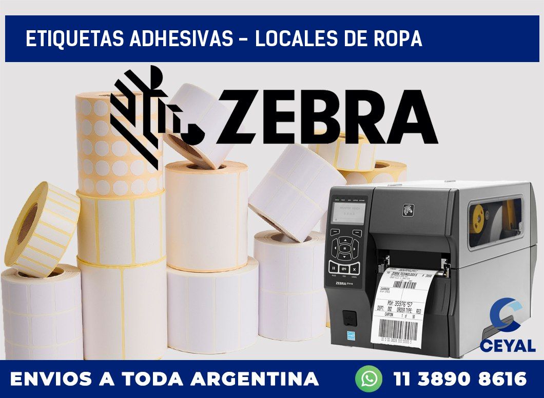 etiquetas adhesivas - Locales de ropa