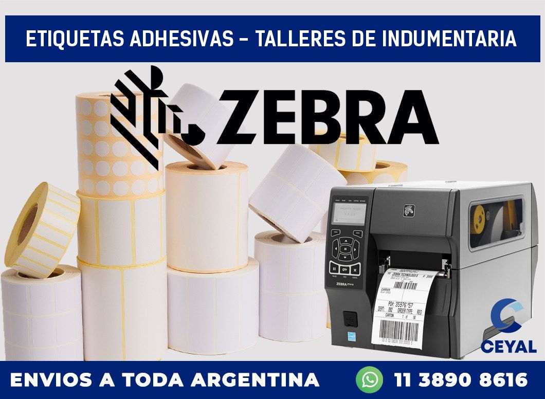 etiquetas adhesivas - Talleres de indumentaria