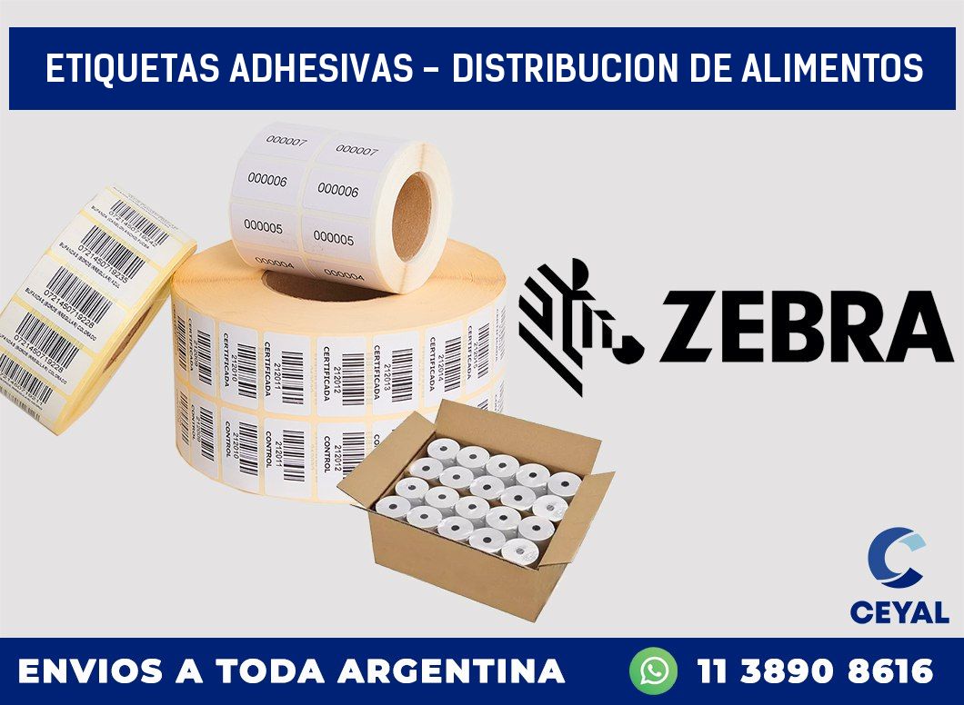 etiquetas adhesivas – distribucion de alimentos