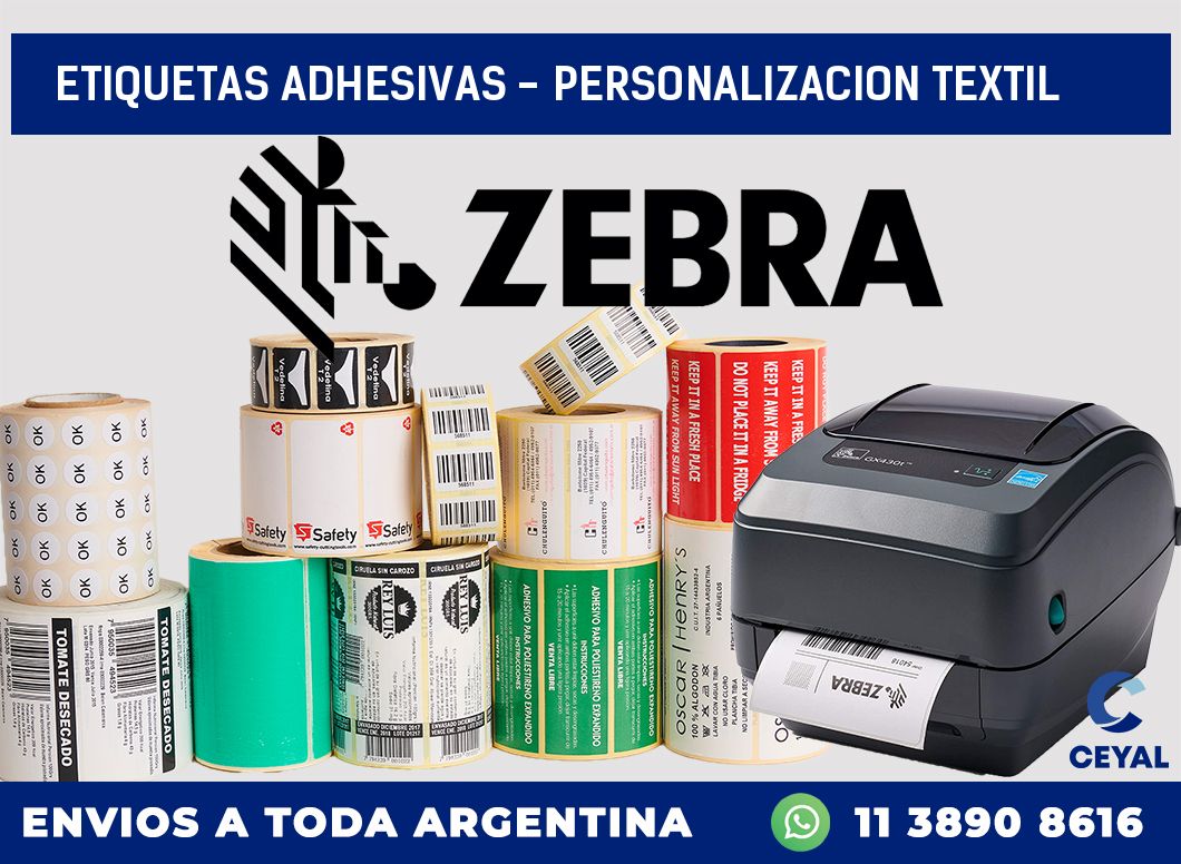 etiquetas adhesivas - personalizacion textil