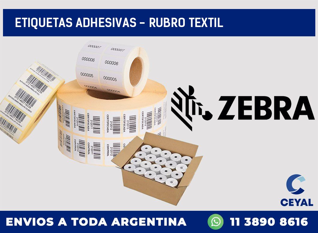 etiquetas adhesivas – rubro textil