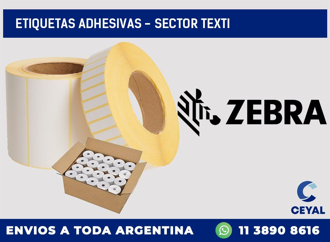 etiquetas adhesivas - sector texti