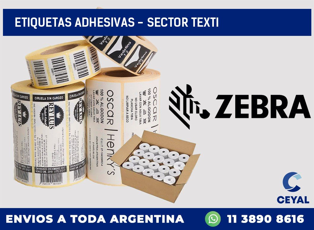 etiquetas adhesivas – sector texti