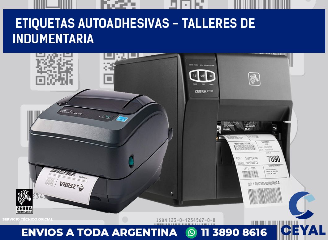 etiquetas autoadhesivas - Talleres de indumentaria