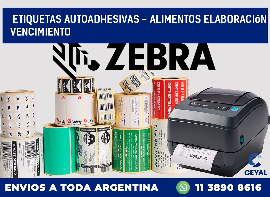 etiquetas autoadhesivas – alimentos elaboración vencimiento